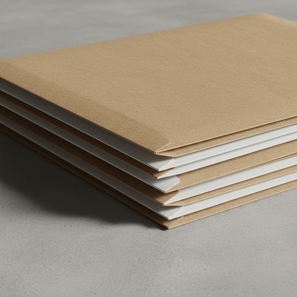 Board envelopes stacked
